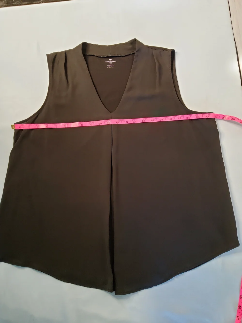 Worthington Black V-Neck Sleeveless Chiffon Camisole - Picture 5 of 6